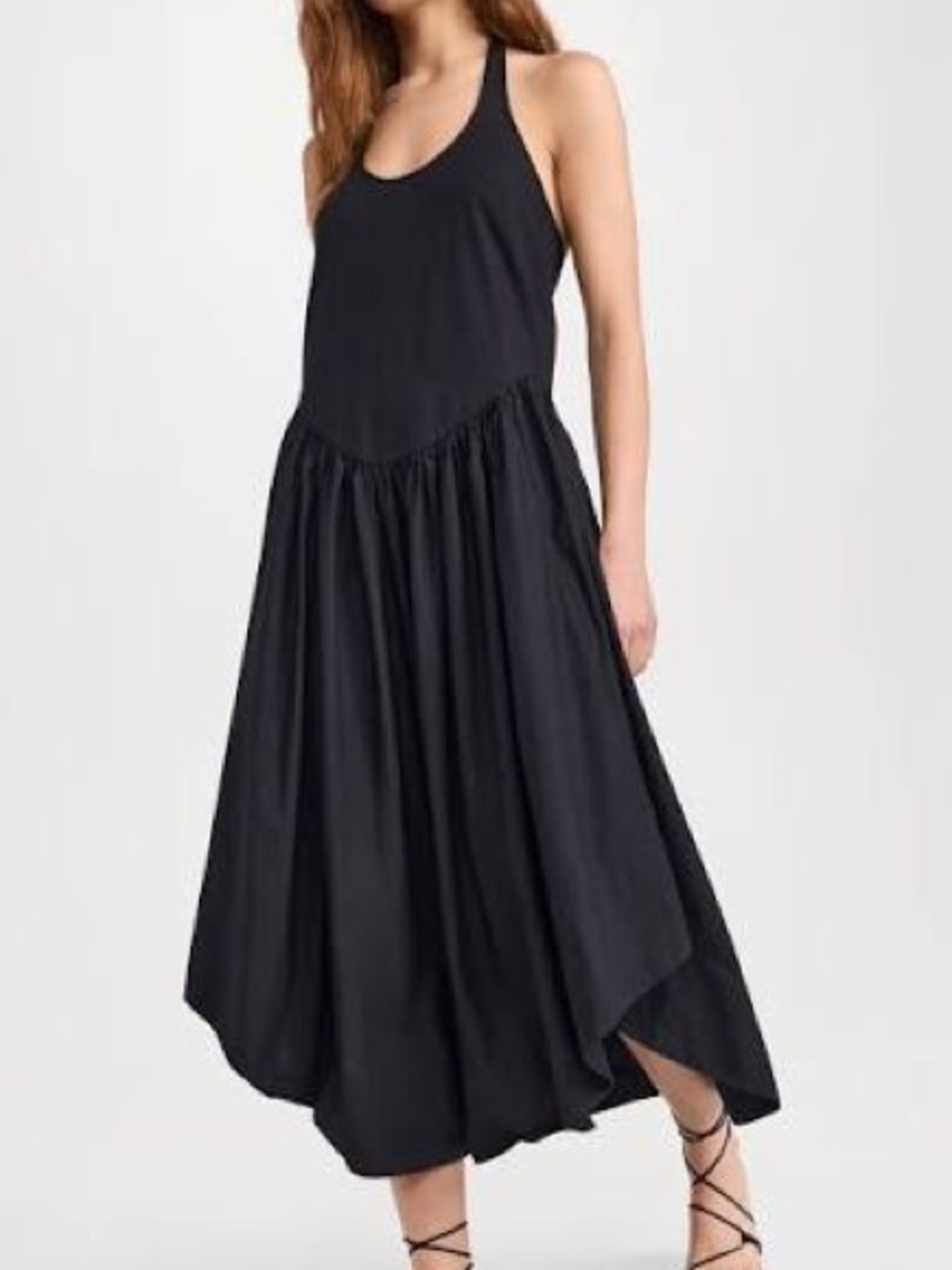 Citizens Of Humanity Poppi Handkerchief Hem Cotton Halter Dress